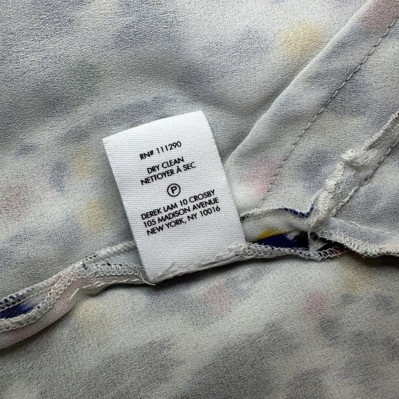 Derek Lam IO Crosby Dress, Multicolored, Ruffled, Line Buttons, Women 2 - Picture 7 of 10